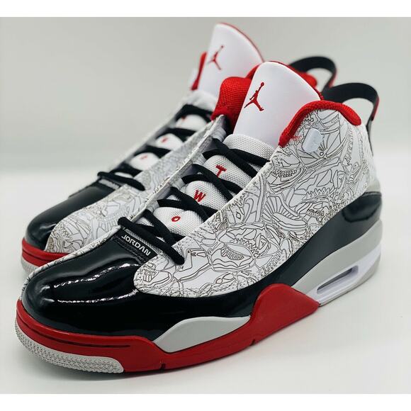 NEW Nike Air Jordan Dub Zero White Black Red B GRADE 311046-116 Men's Size 9.5 - Picture 1 of 7